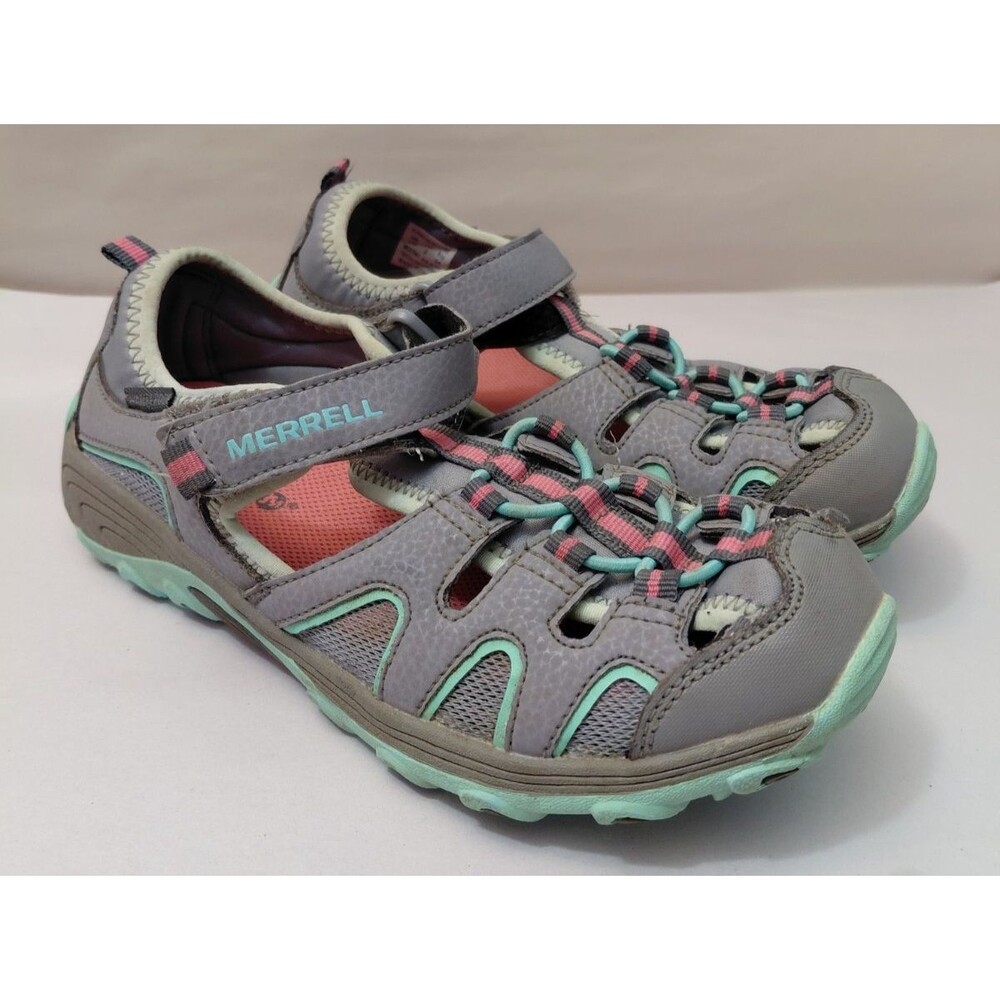 Merrell Kids Hydro H2O Hiker Sport Sandal (Gray, Pink and Turquoise) Size 3M